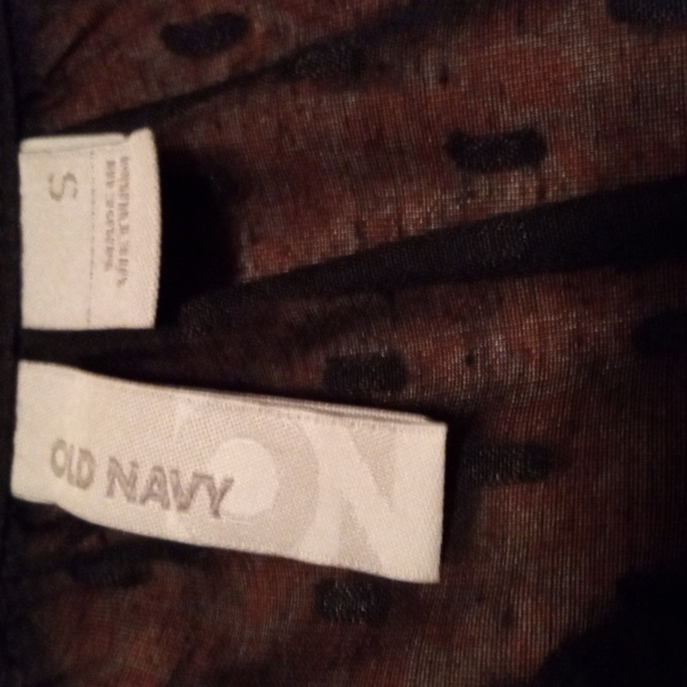 Old Navy black sheer blouse - Picture 3 of 10